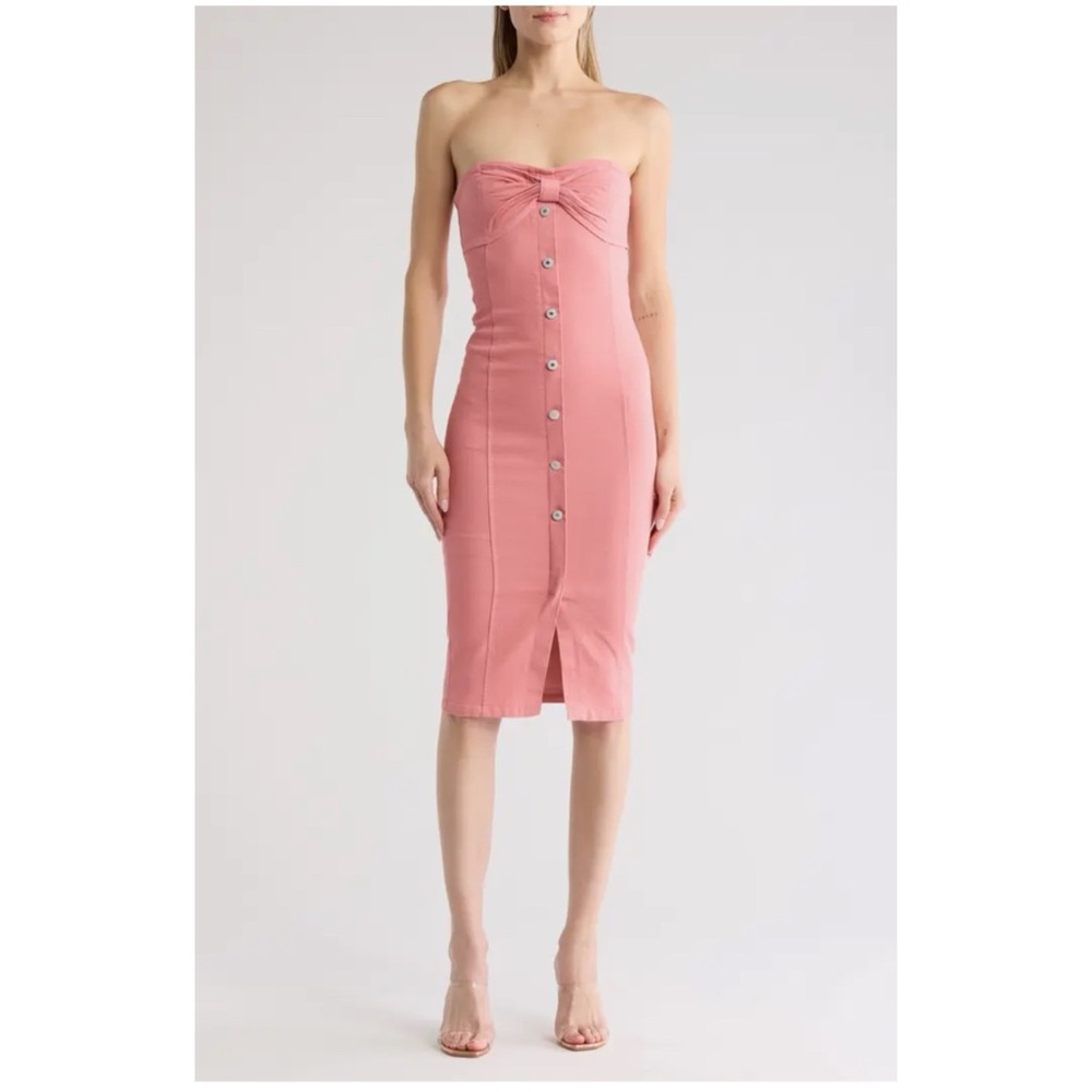Lumiere Pink Ribbon TubeTop Dress, Medium